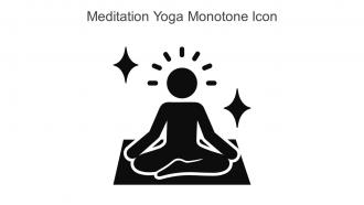Meditation Yoga Monotone Icon In Powerpoint Pptx Png And Editable Eps Format