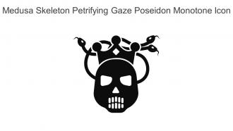 Medusa Skeleton Petrifying Gaze Poseidon Monotone Icon In Powerpoint Pptx Png And Editable Eps Format