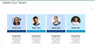 Meet our team automated lead scoring modelling ppt show example
