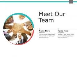 Meet our team communication f687 ppt powerpoint presentation ideas portrait