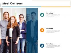 Meet our team communication introduction d342 ppt powerpoint presentation
