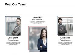 Meet our team communication introduction e92 ppt powerpoint presentation gallery slides