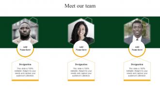 Meet Our Team For Green Marketing Ppt Powerpoint Presentation Slides Objects