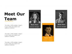 Meet our team introduction a617 ppt powerpoint presentation professional background designs