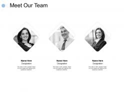 Meet our team introduction communication e195 ppt powerpoint presentation slides show