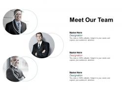 Meet our team introduction communications c234 ppt powerpoint presentation slides infographics
