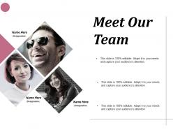 Meet our team introduction ppt infographics design inspiration