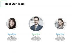 Meet our team introduction ppt powerpoint presentation gallery deck