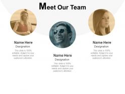 Meet our team introduction teamwork ppt powerpoint presentation icon show