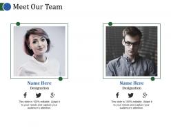 Meet our team powerpoint slide introduction
