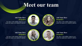 Meet Our Team Sample Asset Valuation Report Branding Ppt Powerpoint Presentation File Diagrams