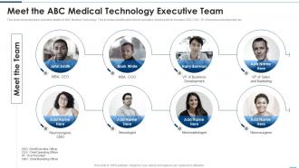 Meet The ABC Medical Technology Executive Team Digital Healthcare Solution Pitch Deck