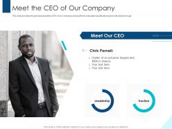Meet the ceo of our company pitching for consulting services ppt model inspiration