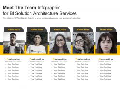 Meet the team for bi solution architecture service infographic template