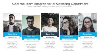 Meet the team for marketing department infographic template
