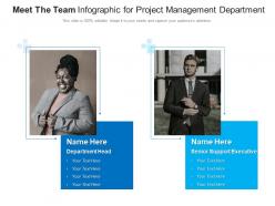 Meet the team for project management department infographic template