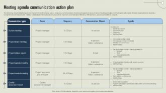 Meeting Agenda Communication Action Plan