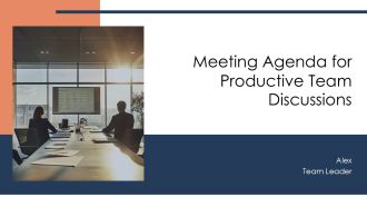 Meeting Agenda For Productive Team Discussions PPT Summary AT
