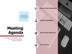 Meeting agenda project objectives ppt powerpoint presentation styles show