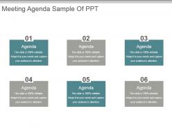 Meeting agenda sample of ppt