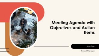 Meeting Agenda With Objectives And Action Items PPT Outline AT Meeting Agenda With Objectives And Action Items PPT Outline AT