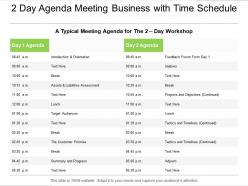 Meeting business with time schedule