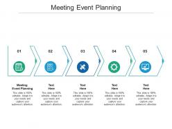 Meeting event planning ppt powerpoint presentation summary visuals cpb