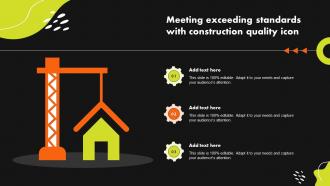 Meeting Exceeding Standards With Construction Quality Icon