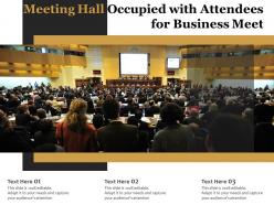 Meeting hall occupied with attendees for business meet