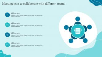 Meeting Icon To Collaborate With Different Teams