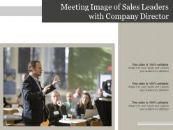 Meeting image of sales leaders with company director