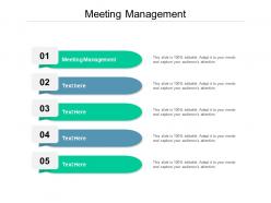 Meeting management ppt powerpoint presentation visual aids cpb