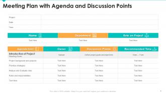 Meeting Plan Powerpoint Ppt Template Bundles