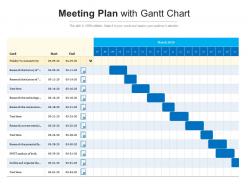 Meeting plan with gantt chart