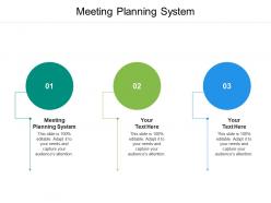 Meeting planning system ppt powerpoint presentation visual aids diagrams cpb