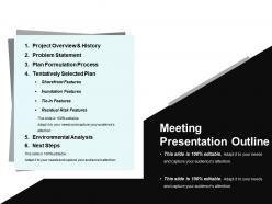 Meeting presentation outline ppt summary