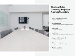 Meeting rules covering purposes agenda voluntary