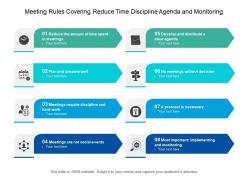 Meeting rules covering reduce time discipline agenda and monitoring