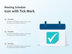 Meeting schedule icon with tick mark