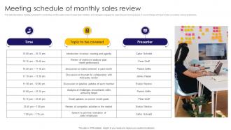 Meeting Schedule Of Monthly Sales Review