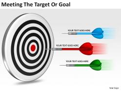 Meeting the target or goal ppt slides diagrams templates powerpoint info graphics