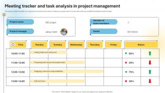 Meeting Tracker And Task Analysis In Project Management