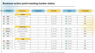Meeting Tracker Powerpoint PPT Template Bundles Idea Appealing
