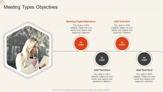 Meeting Types Objectives In Powerpoint And Google Slides Cpb