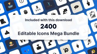 Mega Icons Bundle with 2400 colored and black and white icons in PowerPoint EPS and PNG format