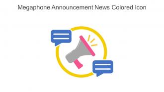 Megaphone Announcement News Colored Icon In Powerpoint Pptx Png And Editable Eps Format