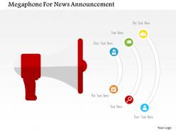 Megaphone For News Announcement Flat Powerpoint Design