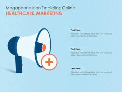 Megaphone icon depicting online healthcare marketing