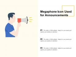 Megaphone icon used for announcements