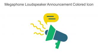 Megaphone Loudspeaker Announcement Colored Icon In Powerpoint Pptx Png And Editable Eps Format